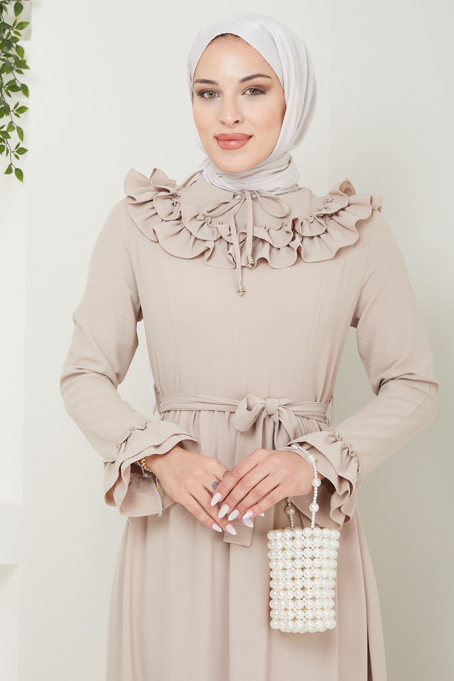 DRESS - BEIGE COLOR 
