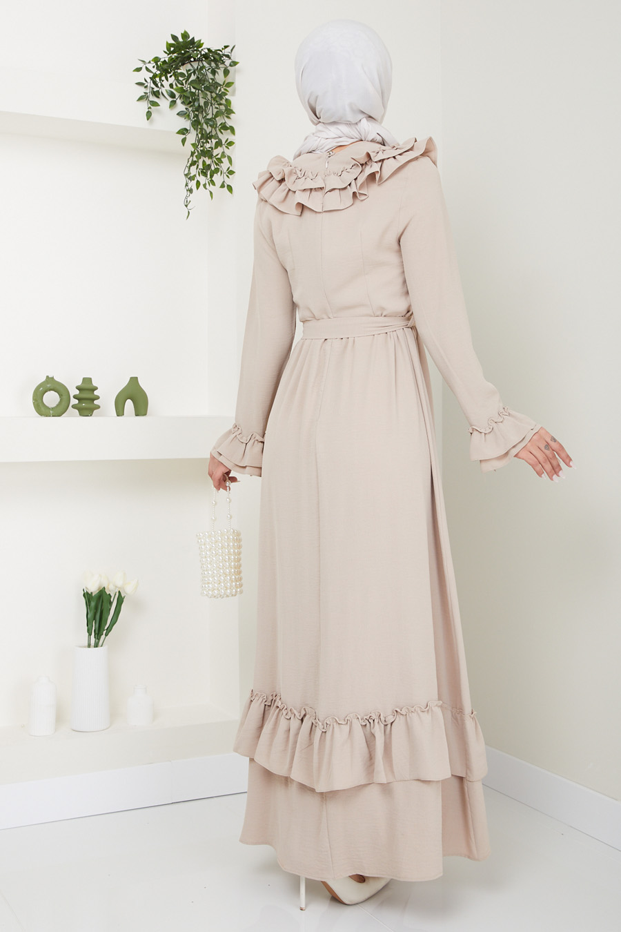 DRESS - BEIGE COLOR 