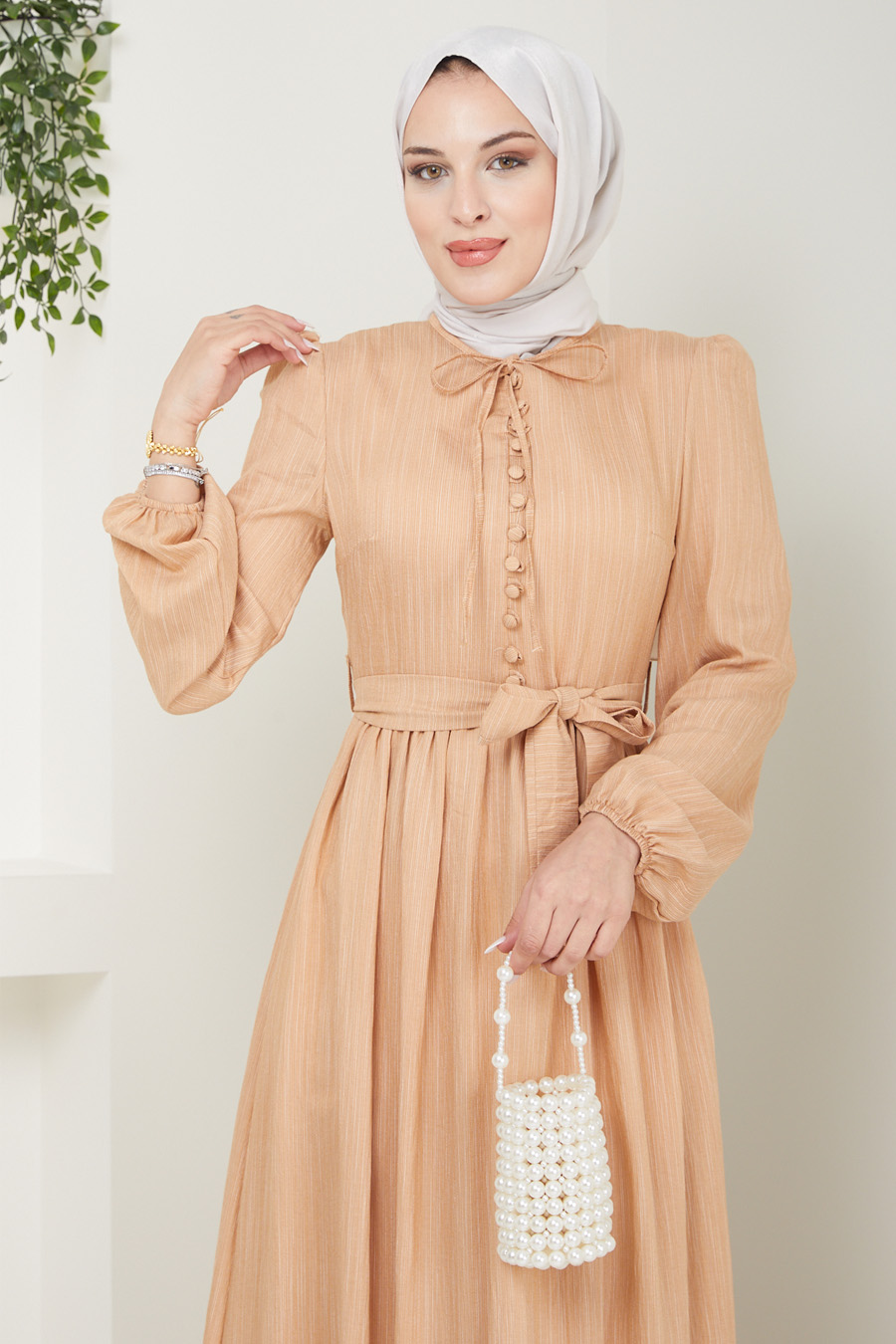 BEIGE COLOR DRESS