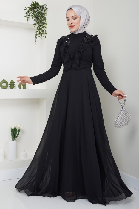 BLACK  EVENİNG DRESS