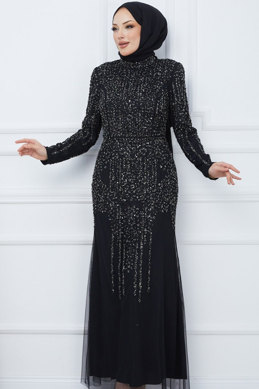BLACK EVENING DRESS  BLACK EVENING DRESS