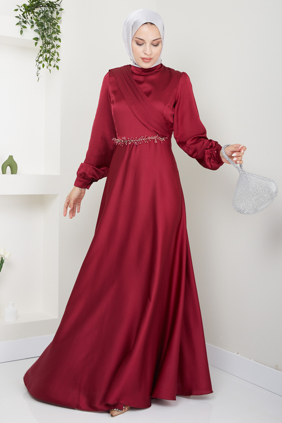 CLARED RED EVENING DRESS  CLARED RED EVENING DRESS