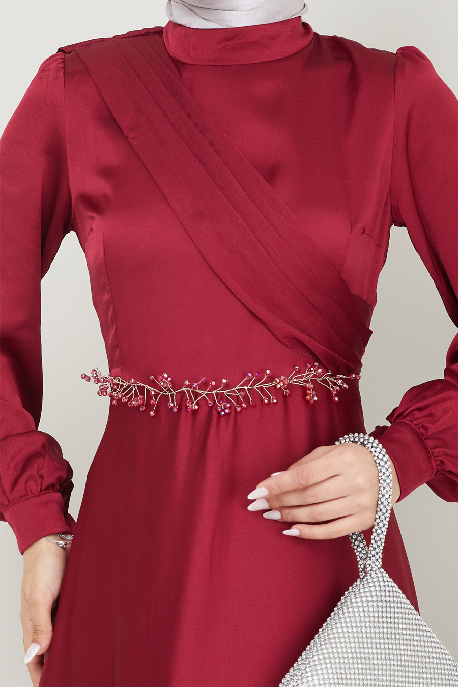 CLARED RED EVENING DRESS  CLARED RED EVENING DRESS