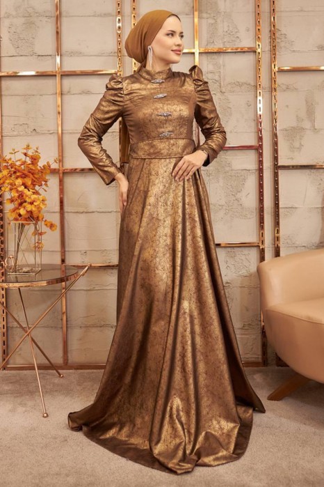 COPPERTONE COLOR  EVENING DRESS  