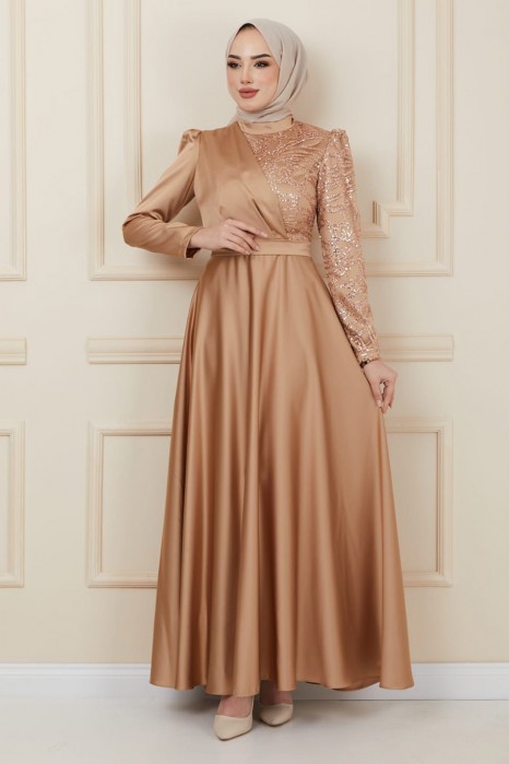 COPPERTONE COLOR EVENING DRESS  