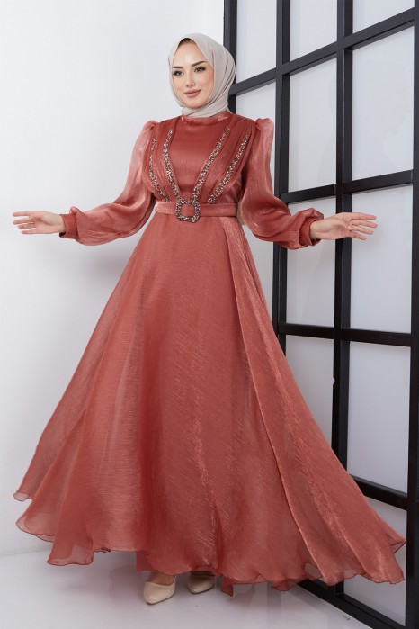 COPPERTONE COLOR EVENING DRESS  