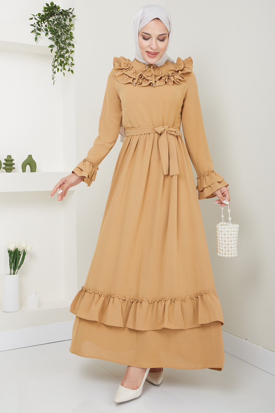 DRESS - CREAM COLOR 