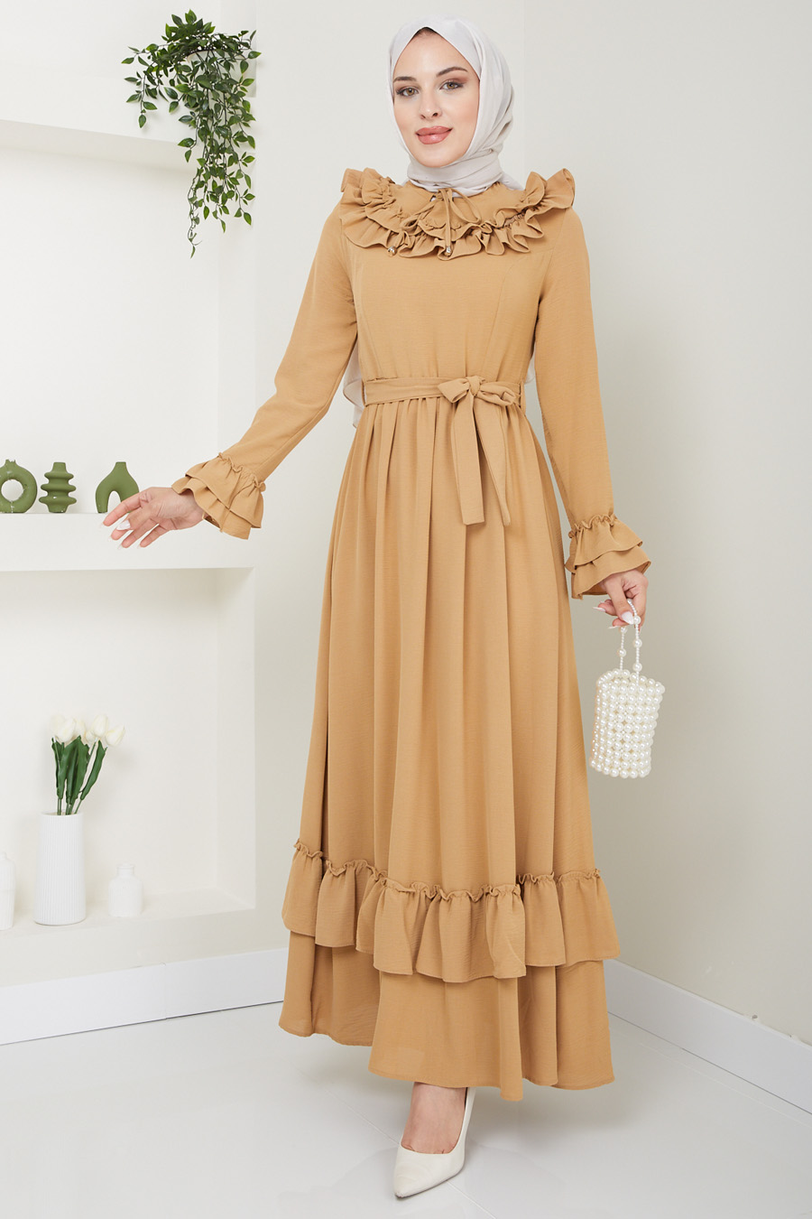 DRESS - CREAM COLOR 