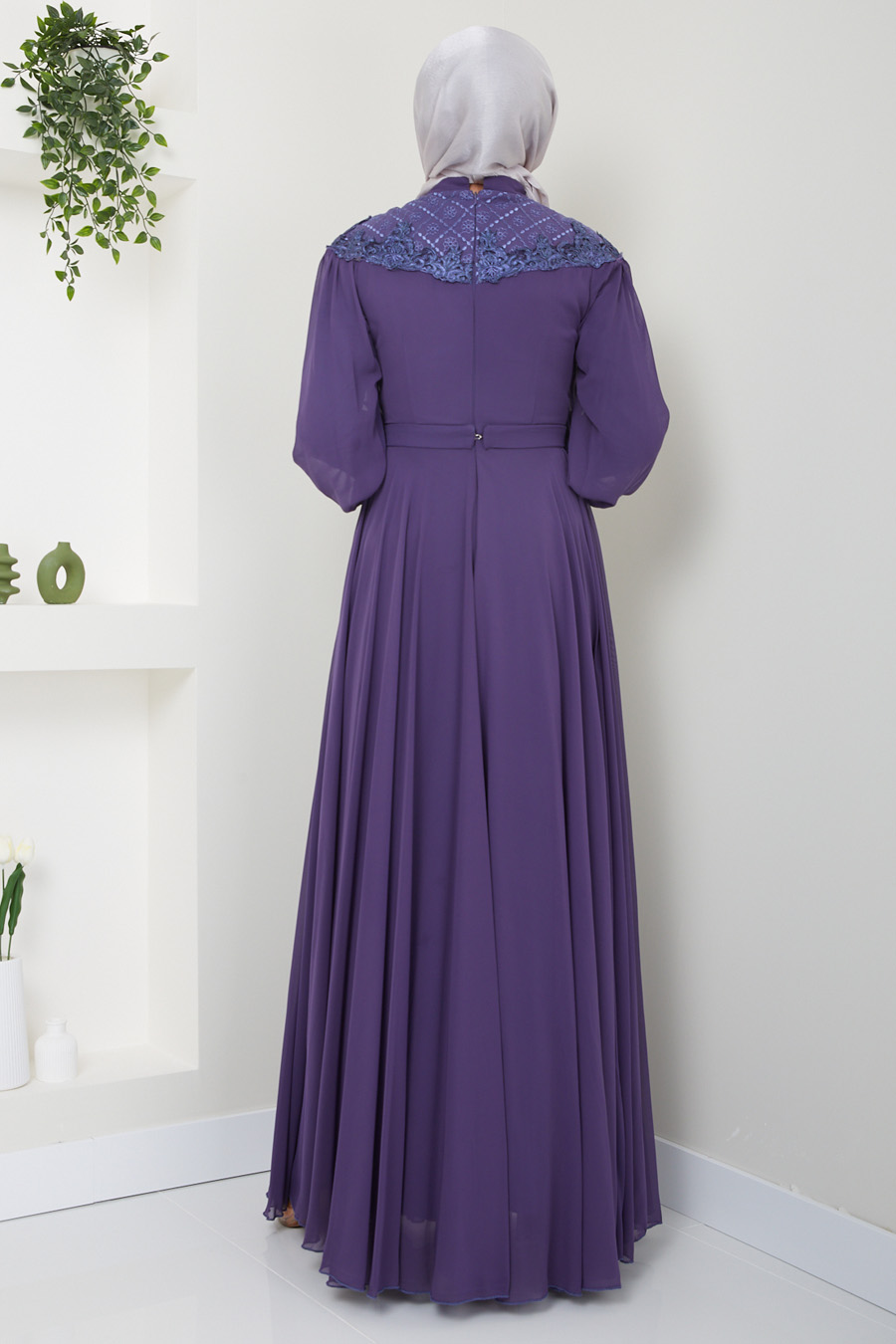 DARK PURPLE EVENİNG DRESS
