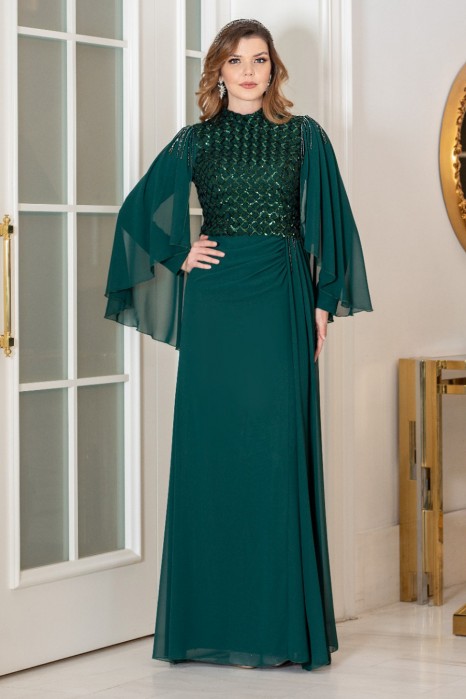 EMERALD GREEN EVENİNG DRESS   