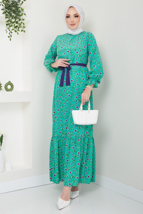 FLOWER PATTERNED DRESS