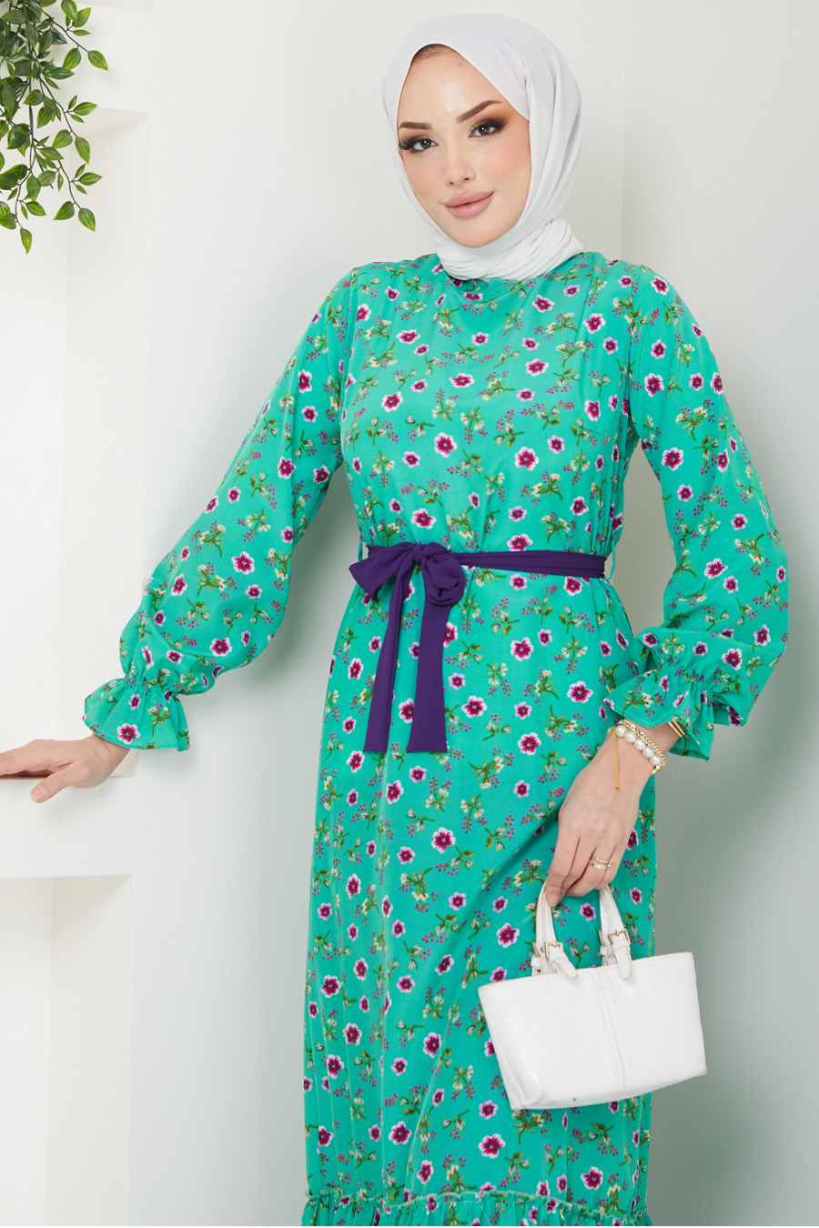 FLOWER PATTERNED DRESS