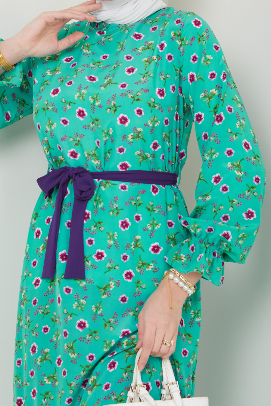 FLOWER PATTERNED DRESS