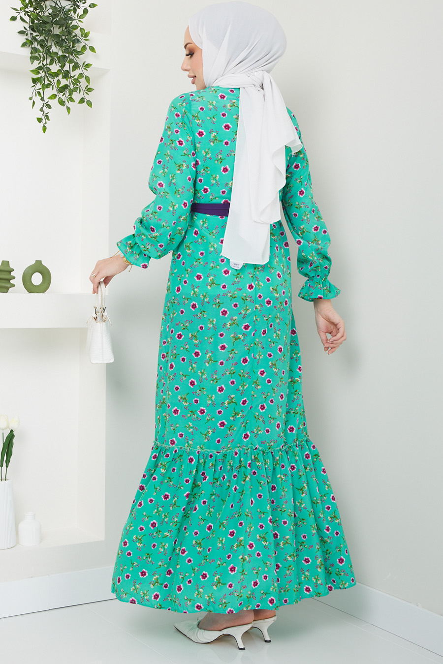 FLOWER PATTERNED DRESS