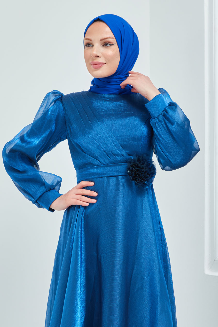 INDIGO EVENING DRESS  