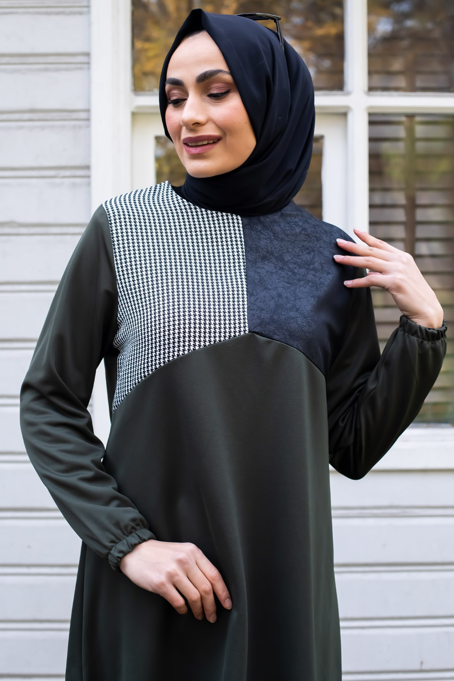 KHAKI TUNIC AND PANT SUIT  