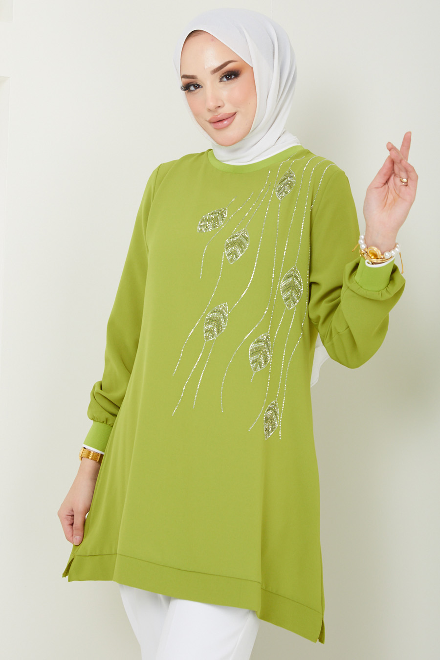 TUNIC - OIL GREEN  TUNIC - OIL GREEN