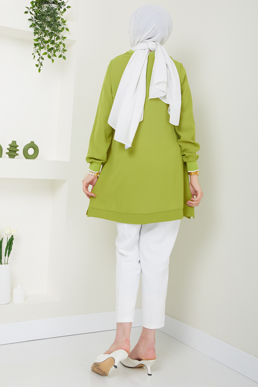 TUNIC - OIL GREEN  TUNIC - OIL GREEN