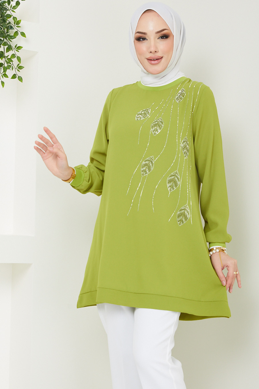TUNIC - OIL GREEN 