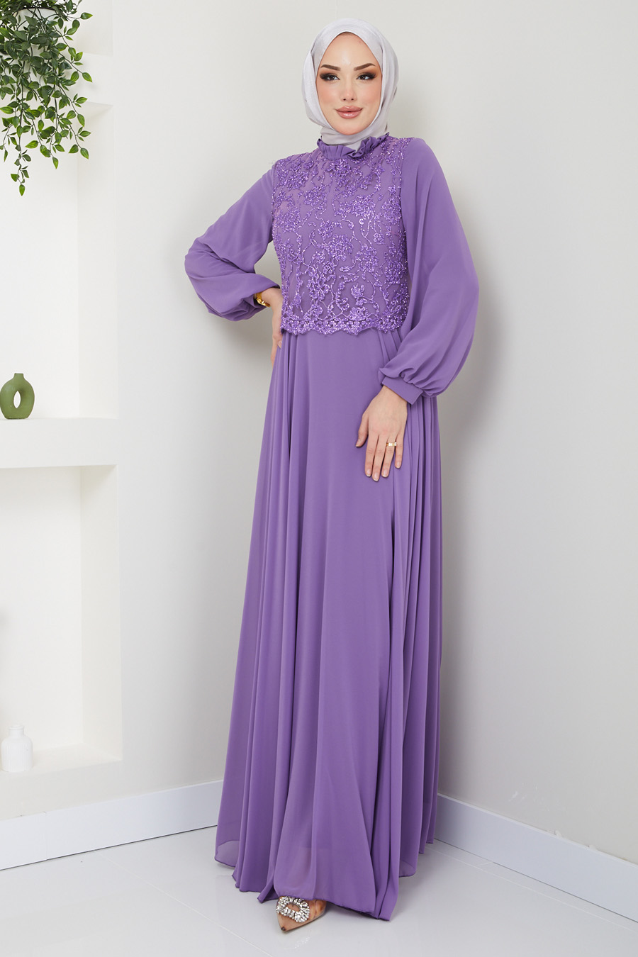 LILA EVENING DRESS 
