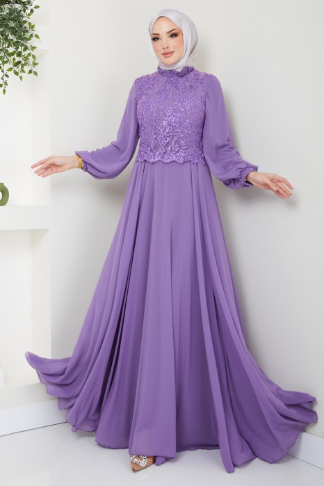 LILA EVENING DRESS 