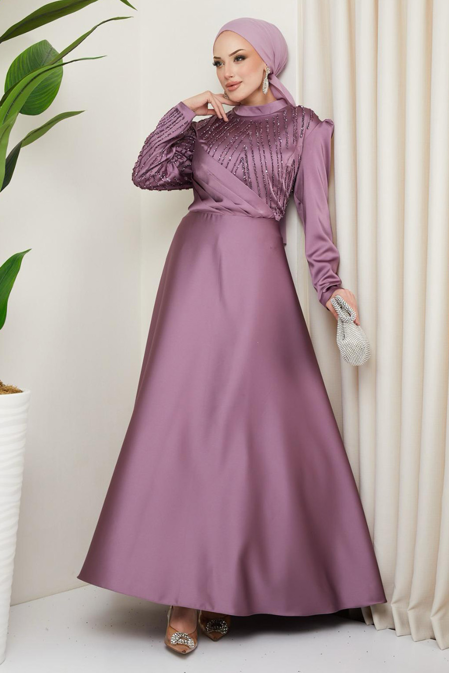 LILA EVENING DRESS  