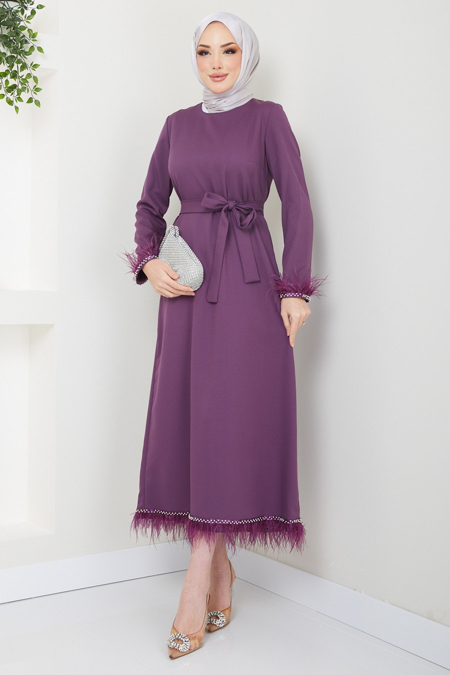 LILA EVENING DRESS