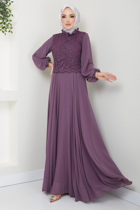 LİLAC EVENING DRESS 