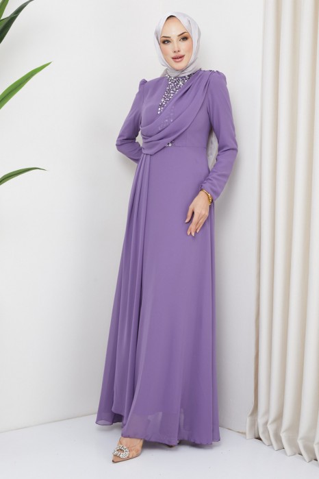 LILAC  EVENING DRESS  