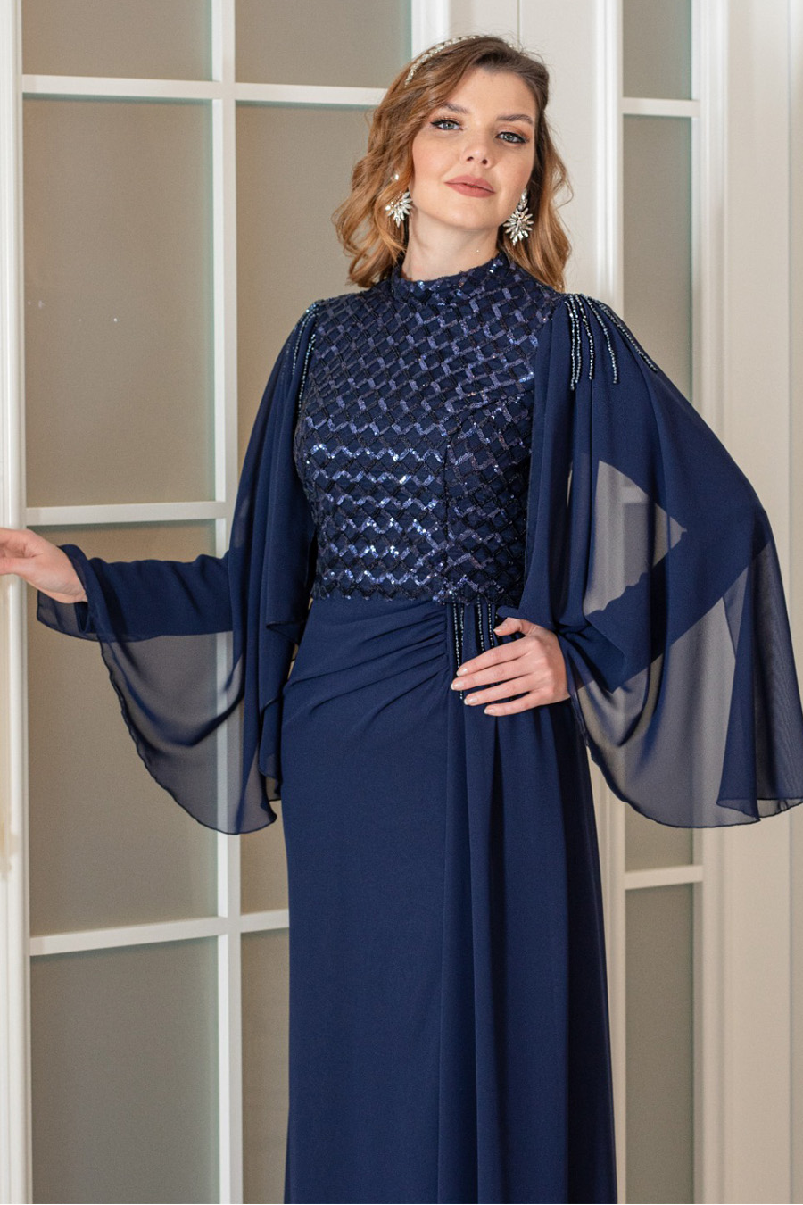 NAVY BLUE EVENİNG DRESS    NAVY BLUE EVENİNG DRESS