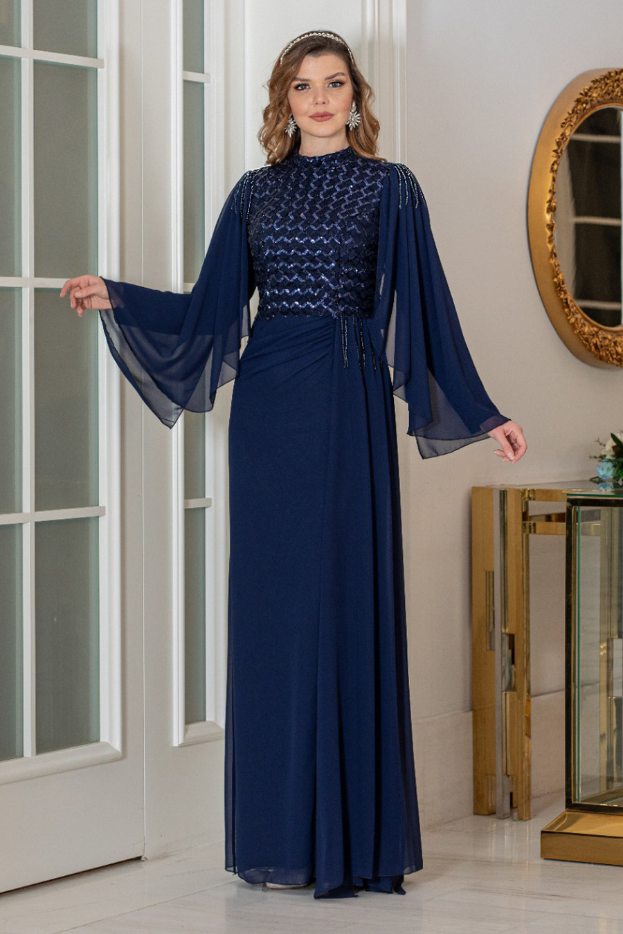 NAVY BLUE EVENİNG DRESS    NAVY BLUE EVENİNG DRESS