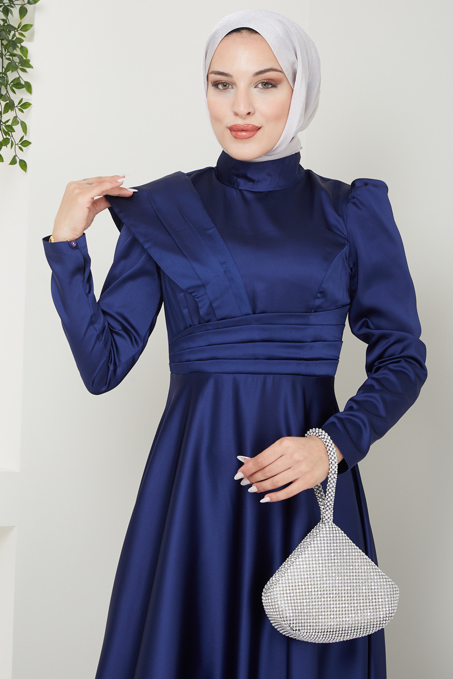 NAVY BLUE EVENING DRESS  