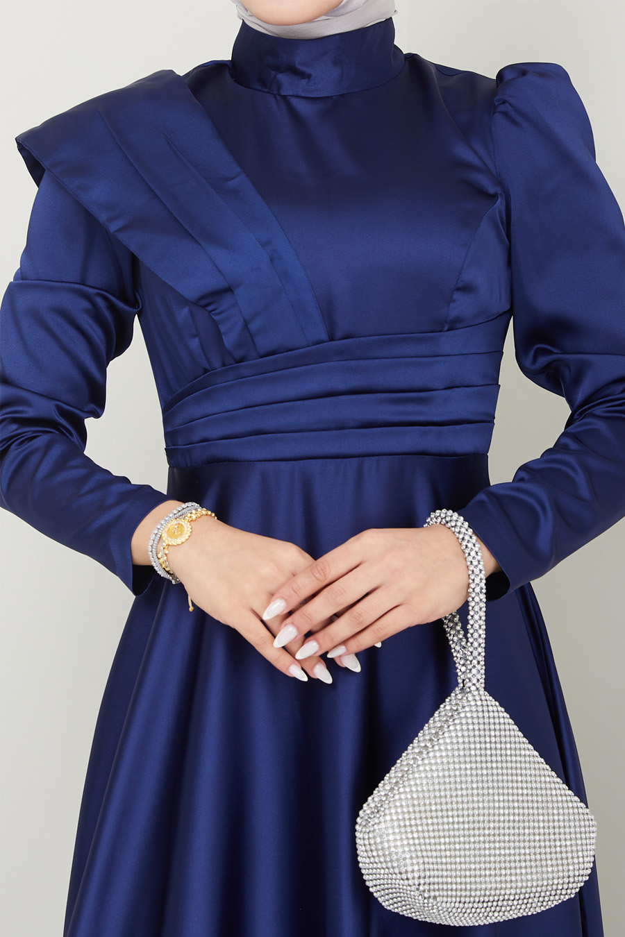 NAVY BLUE EVENING DRESS  