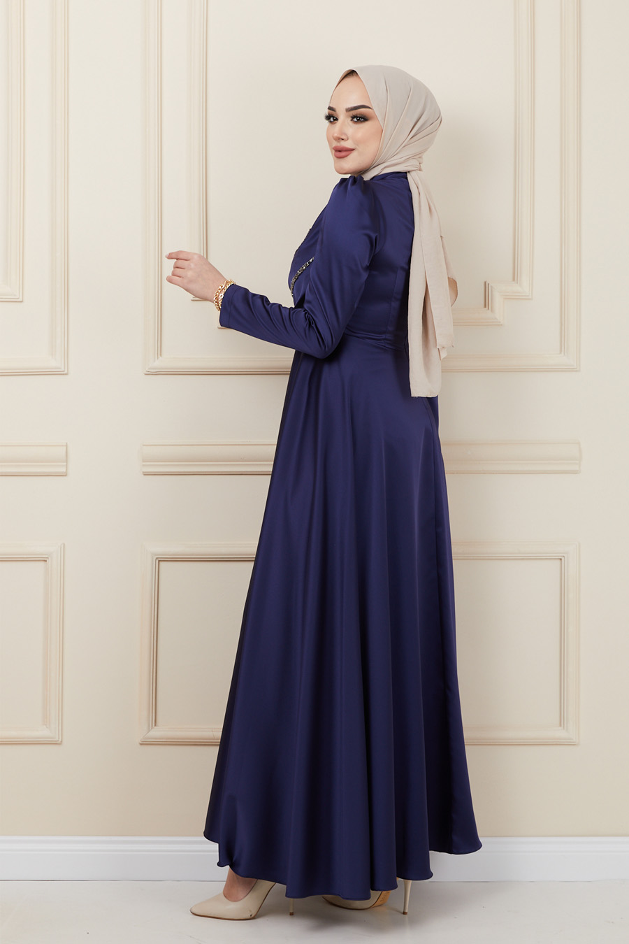 NAVY BLUE EVENING DRESS  