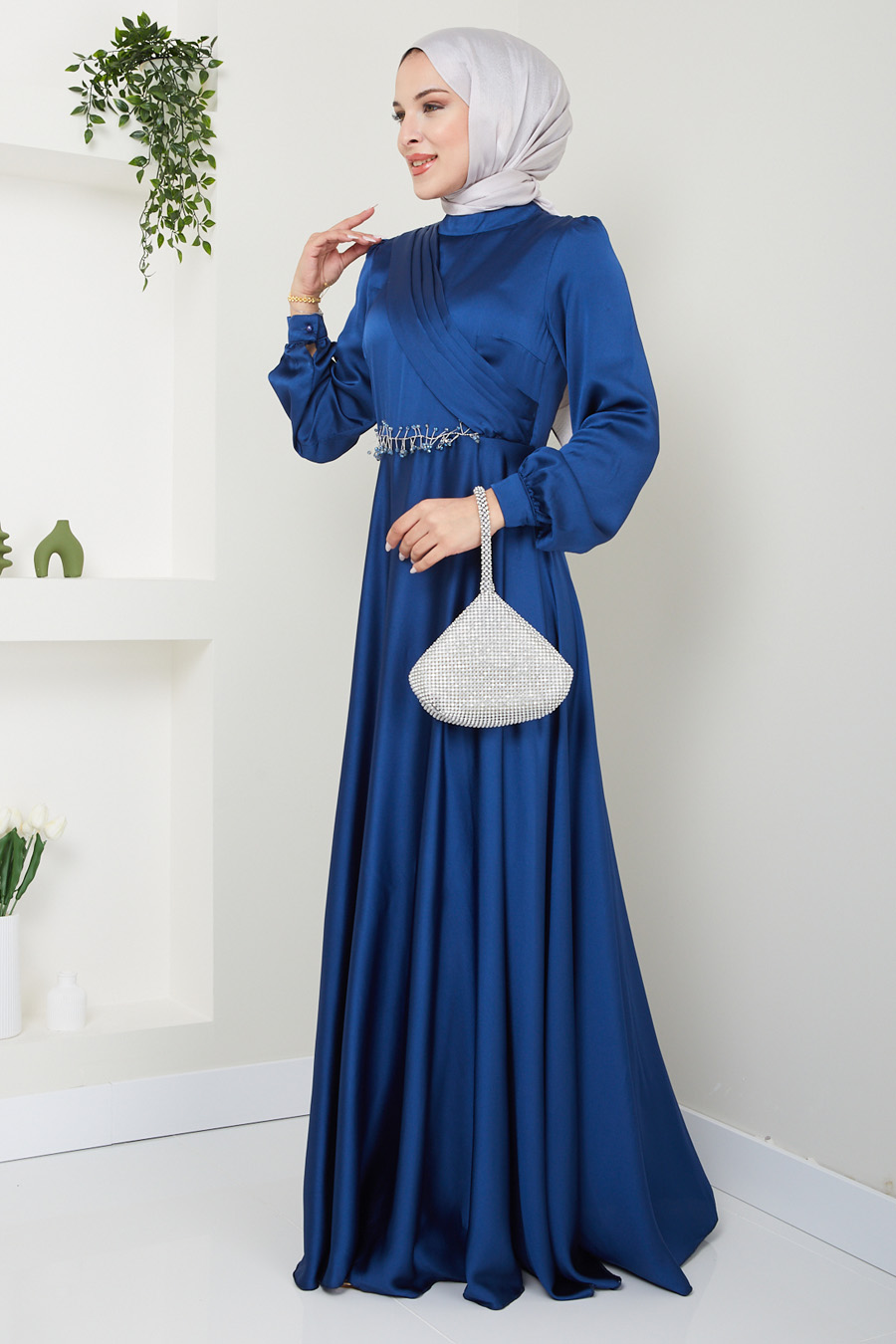 NAVY BLUE EVENING DRESS 
