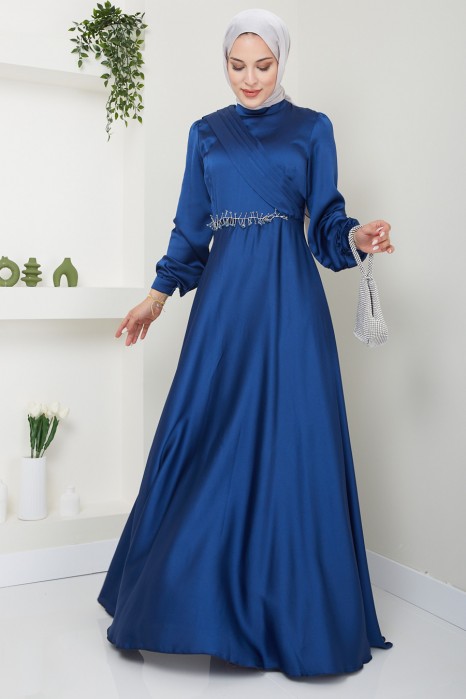 NAVY BLUE EVENING DRESS 