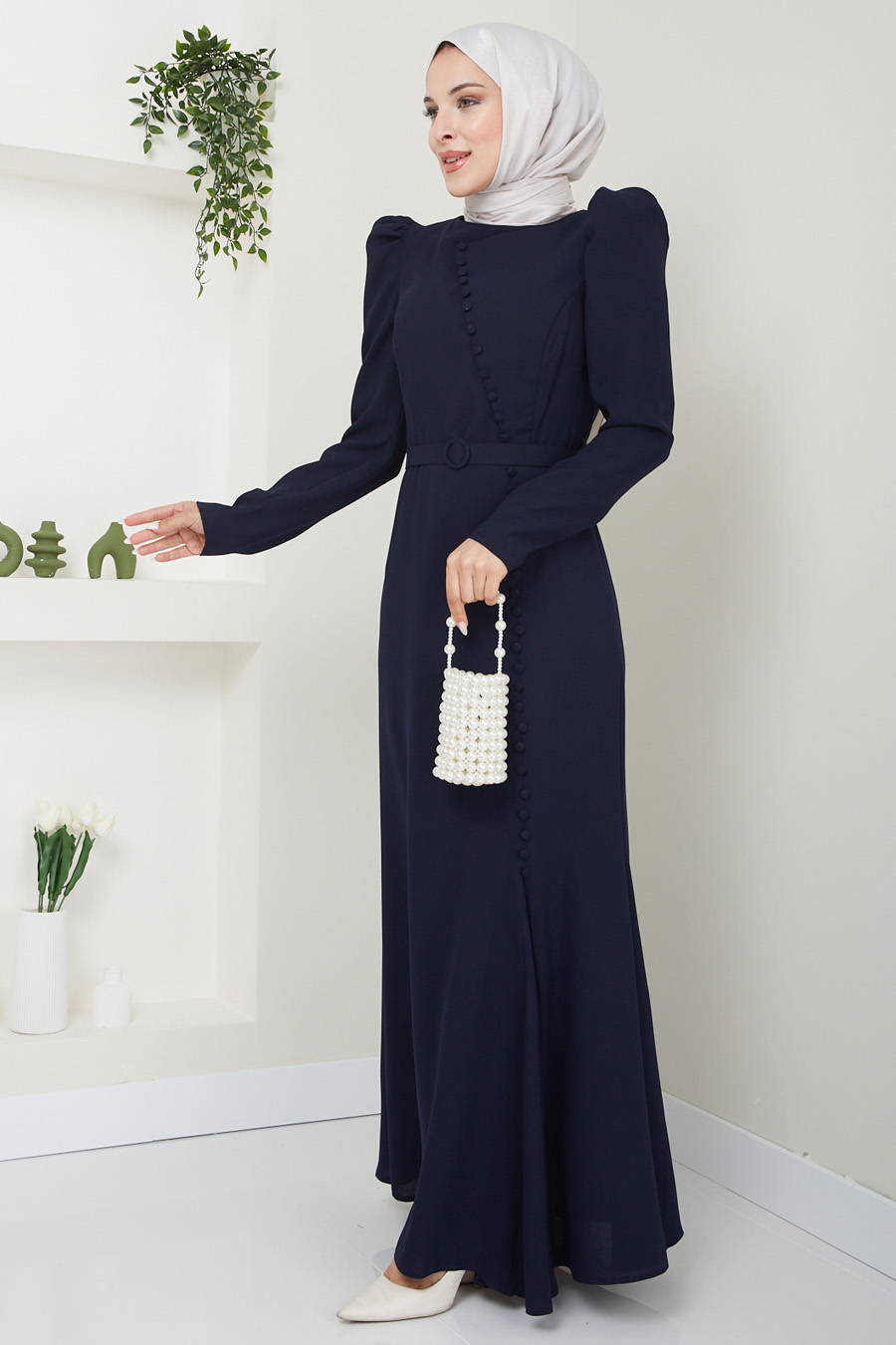 NAVY BLUE EVENING DRESS 