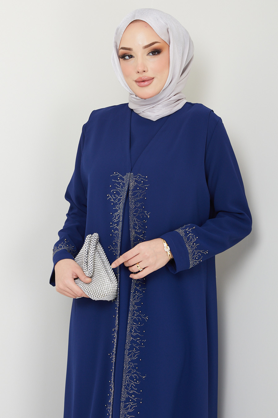 NAVY BLUE EVENING DRESS  