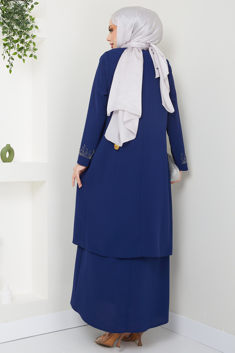 NAVY BLUE EVENING DRESS  