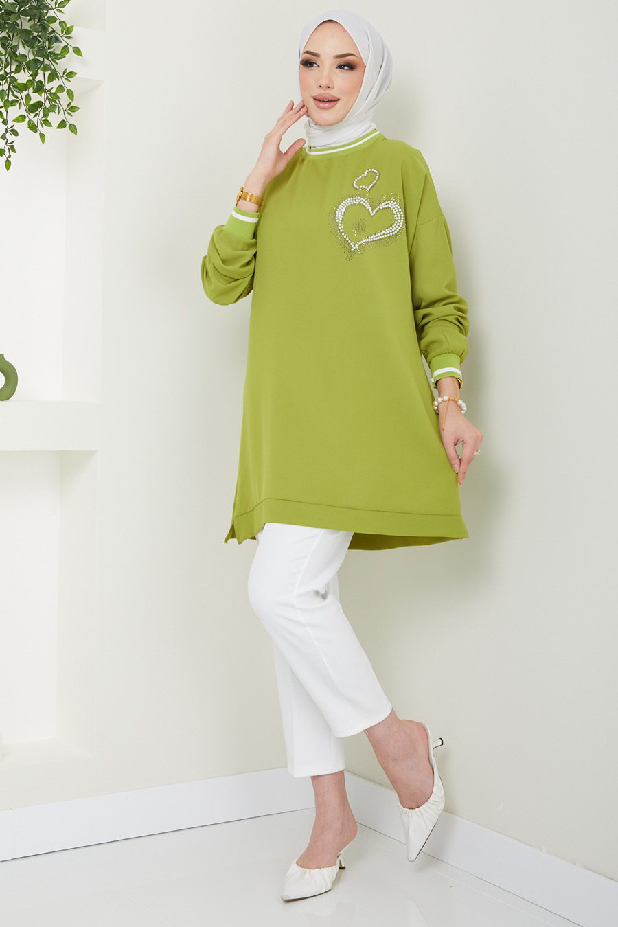 TUNIC - OIL GREEN  TUNIC - OIL GREEN