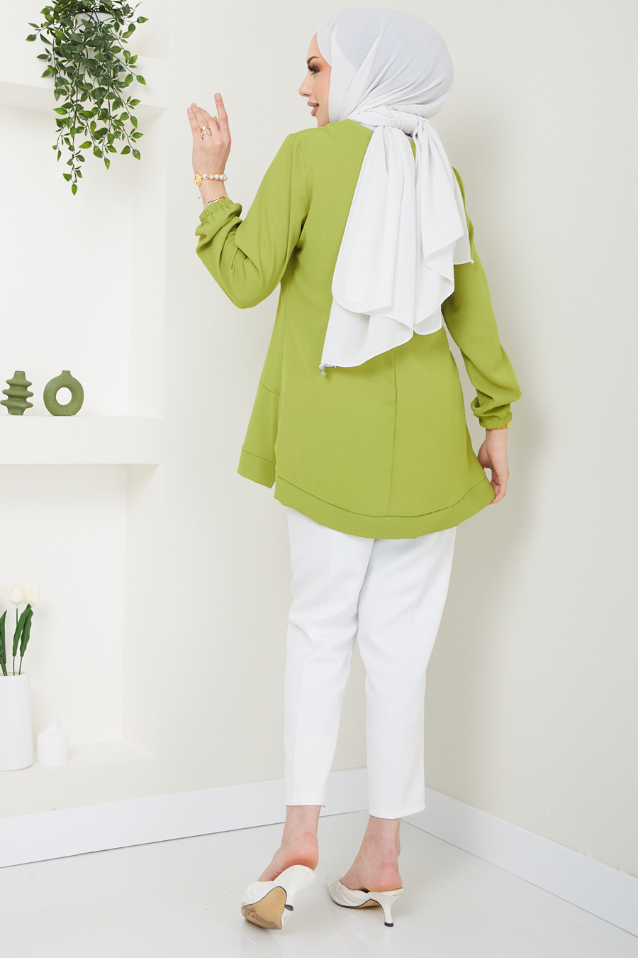 TUNIC - OIL GREEN  TUNIC - OIL GREEN
