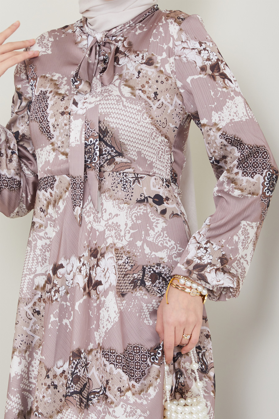 PATTERNED VISON COLOR DRESS