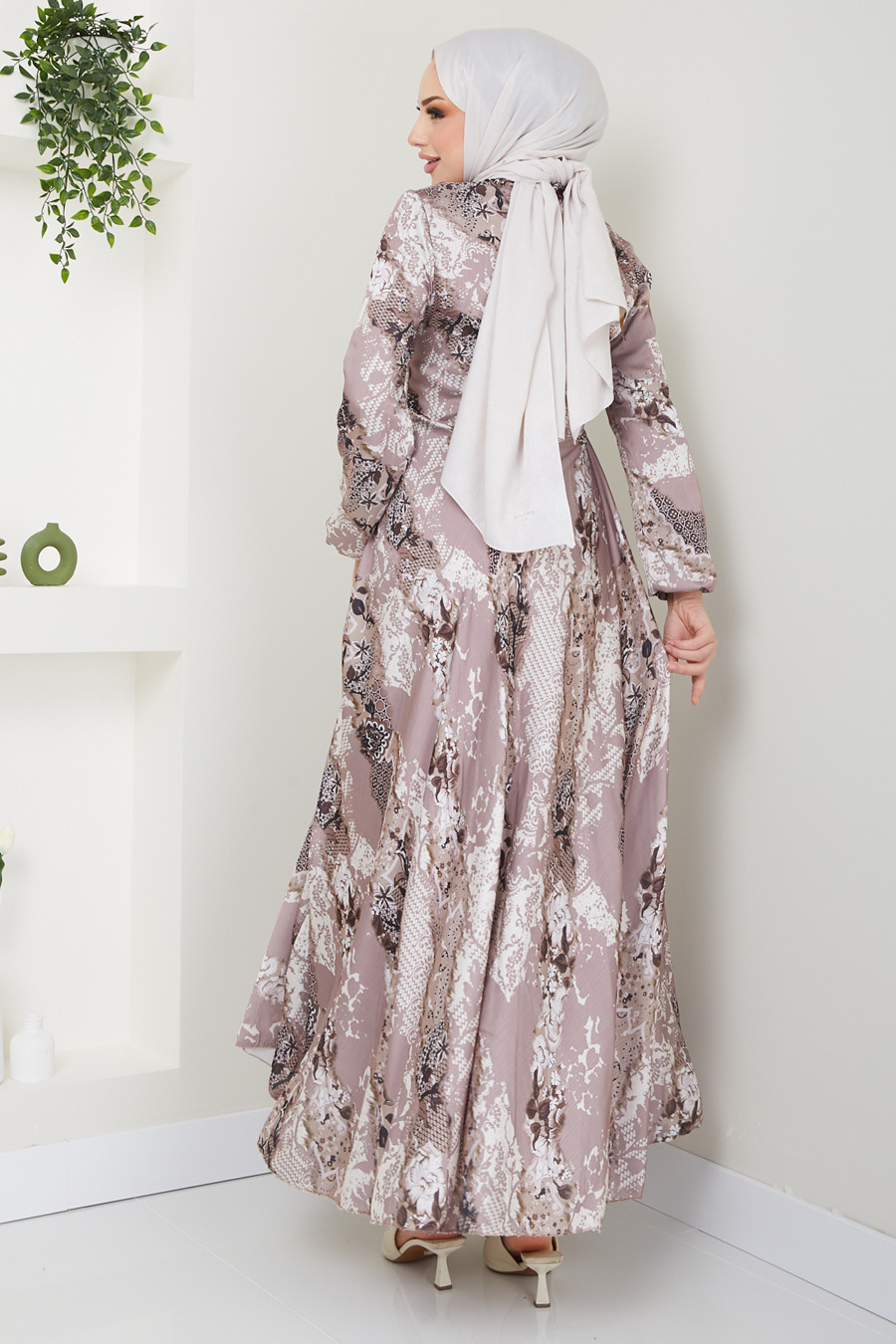 PATTERNED VISON COLOR DRESS