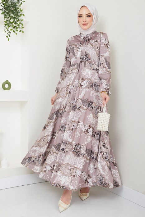 PATTERNED VISON COLOR DRESS