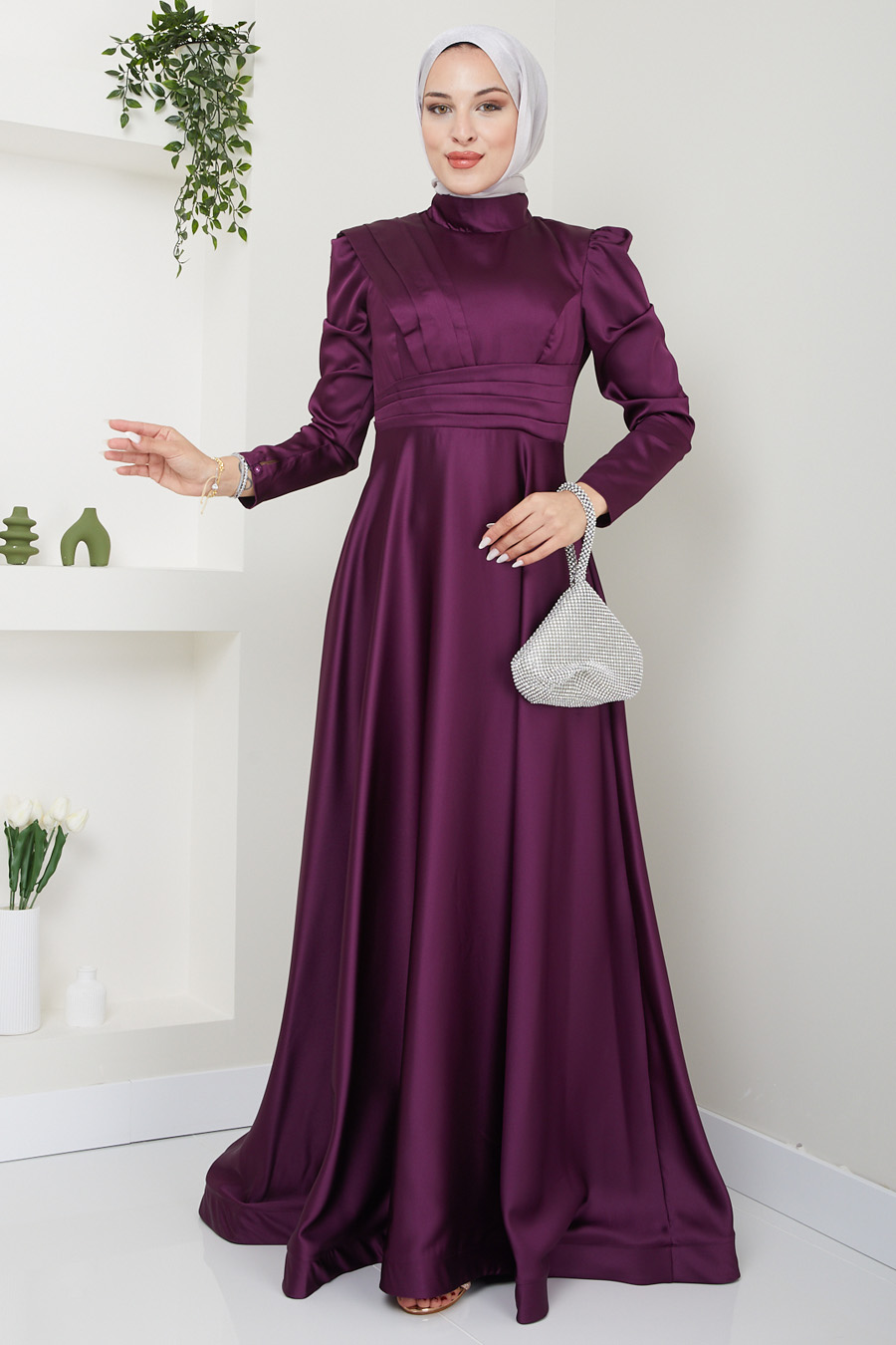 PLUM EVENING DRESS  