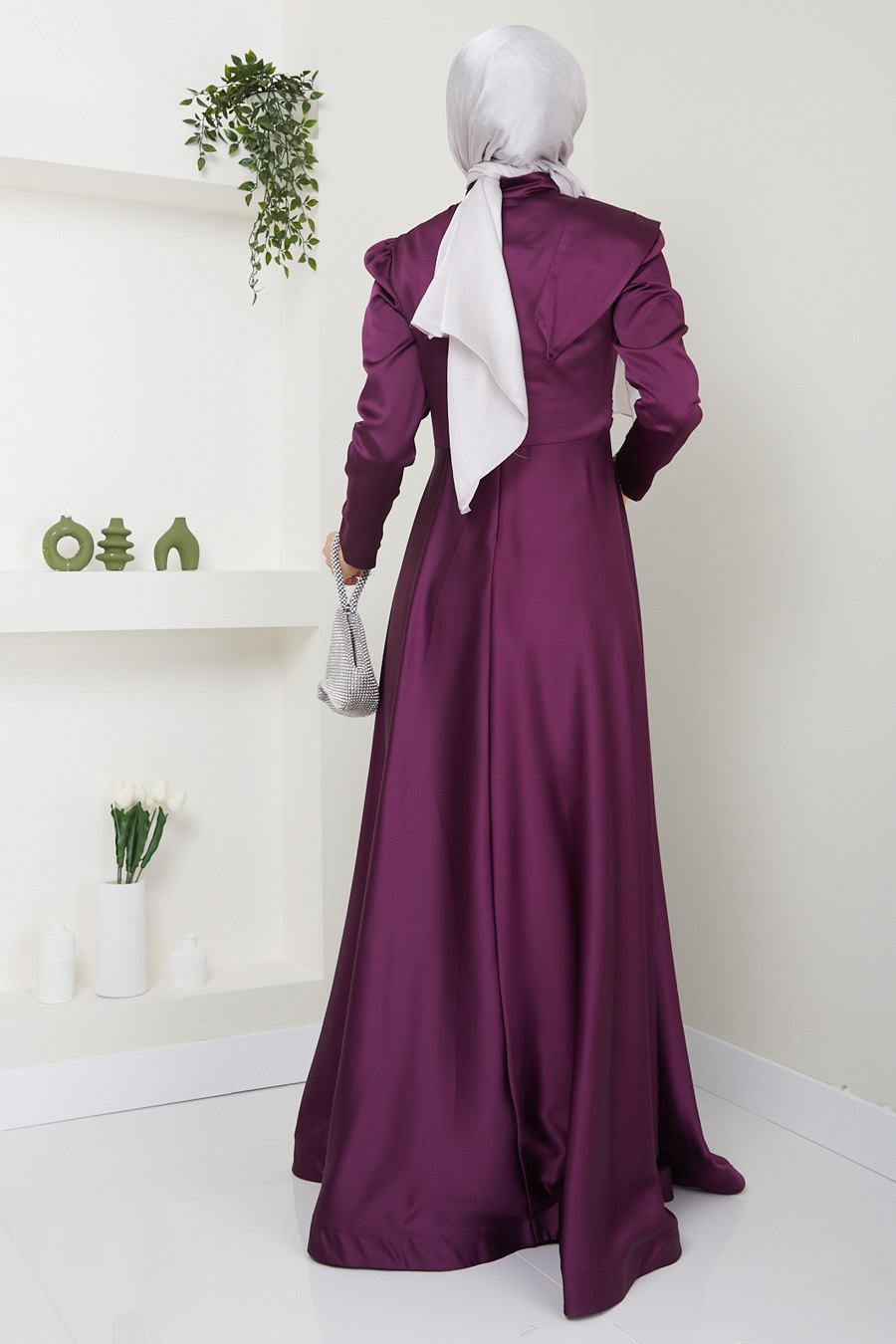 PLUM EVENING DRESS  