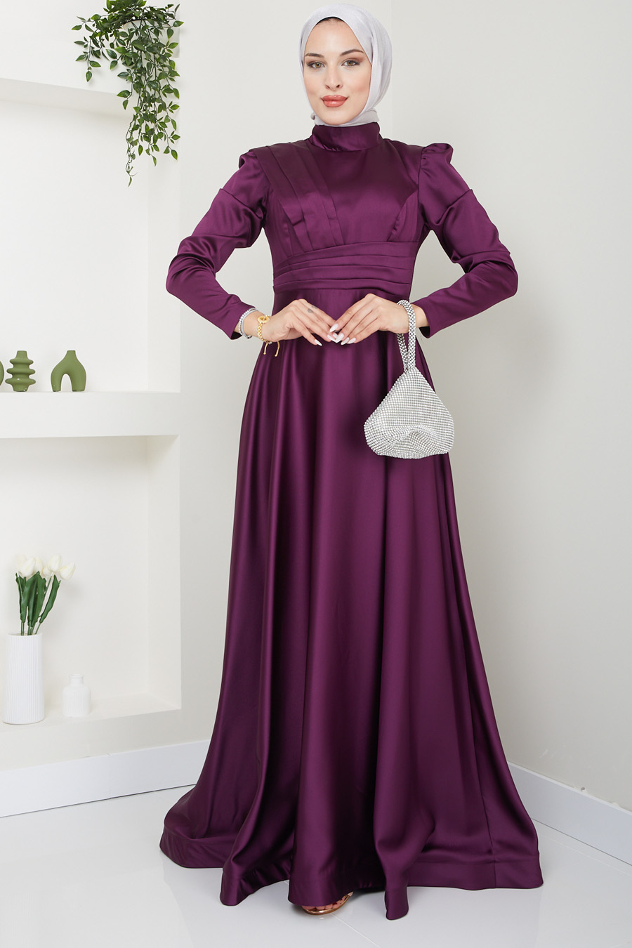 PLUM EVENING DRESS  