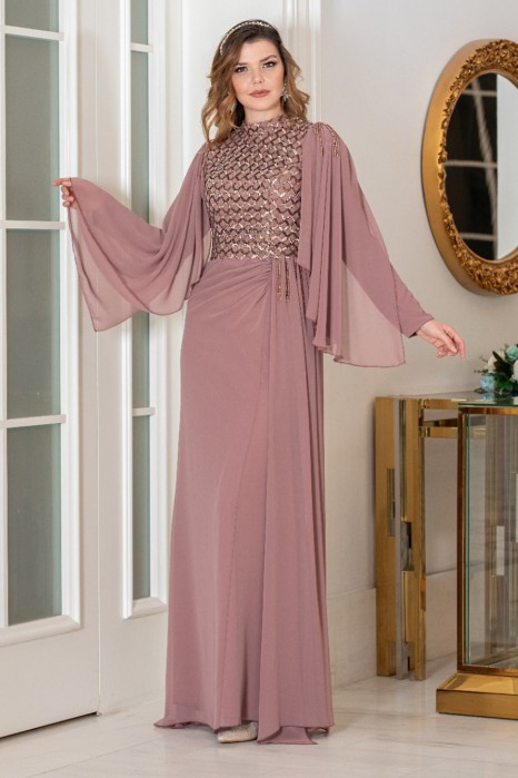 POWDER PINK EVENİNG DRESS