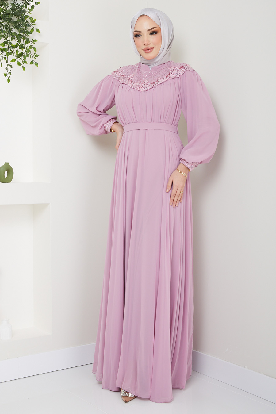 POWDER PINK EVENING DRESS 