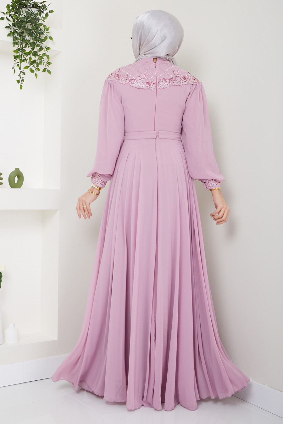 POWDER PINK EVENING DRESS 